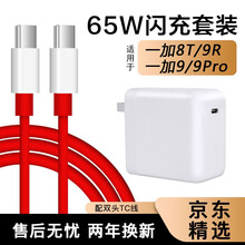适用于一加65W充电器一加9R快充头1+8t/9/9Pro双Type-c数据线套装warp闪充迅美乐 【套装】65W闪充头+双TypeC闪充线 兼容一加65W/30W闪充