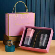 米栗熊便携式榨汁机礼品无线充电USB迷你榨汁杯小型榨水果汁电动榨汁摇摇杯 榨汁杯【粉色礼盒装】