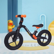 滑步车儿童 小孩车平衡车 21世纪儿童平衡车宝宝滑步滑行带脚踏高低可调充气胎 黑色