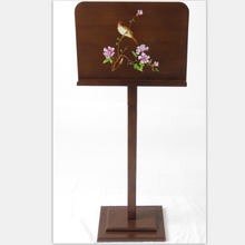 实木谱架便携式可升降乐谱架古筝曲谱架吉他小提琴实木琴谱架家用 楠木色谱架 可升降