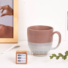 摩范 微瑕疵ins风陶瓷马克杯早餐杯简约陶瓷杯子男咖啡杯喝水杯学生杯 灰色 10送陶瓷勺