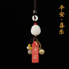 卡斯兰 高档菩提莲花车挂汽车挂件网红车内吊饰菩提根莲花后视镜挂饰创意男女生日礼物吊坠牛年生肖挂件 经典款【菩提莲花】