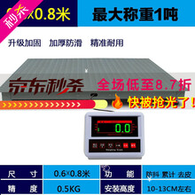 地磅秤1-3吨地磅工厂物流称猪牛带围栏磅秤小型电子秤5吨2吨迈森睿厨 0.6*0.8米0-1吨