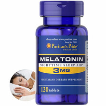 普丽普莱小蓝瓶 褪黑素片 美国进口男女士成人 褪黑素片睡眠片改善睡眠失眠睡眠水 褪黑素片3mg*120片/瓶