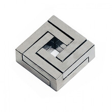 魔金锁玩具四方锁高难度烧脑解谜扣笼中取物鲁班锁全套 四方锁(6星)