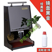 全自动擦鞋机酒店大堂宾馆立式感应电动刷皮鞋机器办公商用家用擦鞋器皮鞋护理刷鞋皮具擦皮鞋 黑金-镜面(送鞋油1)