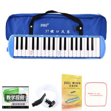 奇美DHS32键口风琴儿童中小学生用37键口风琴初学者男孩女孩老师课堂教学专业演奏乐器赠教材吹管 37键口风琴蓝色+教材+吹管+琴布