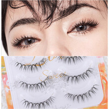 乐哉美妆 假睫毛自然款日系网红主播女假睫毛浓密仿真自然款凌乱眼睫毛卷翘无辜眼素颜