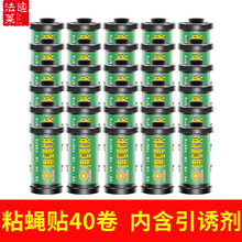 苍蝇贴条粘蝇纸强力灭蝇捕蝇神器孕婴家用灭蚊沾蝇子板彩带条一扫光 【70cm】50卷加长版【带防风轴】