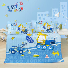 博洋家纺 儿童乳胶冰丝凉席凉席三件套夏季空调软席子 小工程师 150*199cm