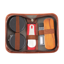 皮鞋刷家用黑色鞋油套装软毛擦鞋神器马毛刷鞋刷子清洁工具擦鞋布 皮毛7件套(送牛皮纸收纳盒+三根鞋油+擦鞋皮套)