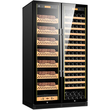 茄龙（CIGARLOONG）CL-188CW2智能恒温恒湿雪茄柜恒温红酒柜雪茄红酒双拼柜 雪松木雪茄红酒满配款黑色