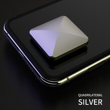 AdultMoonFlipo Flip解压桌面翻滚指尖动能玩具陀螺办公室男士减压无聊神器 （正方形）铝合金-银色