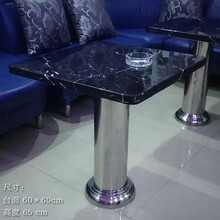 ktv茶几发光大理石钢化玻璃量贩式歌厅包厢会所酒吧立柱高脚桌子豪优锐 60*60*65cm