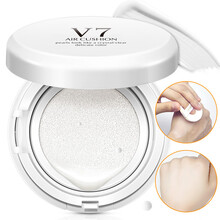 韩婵女学生党V7气垫懒人霜素颜霜隔离霜保湿滋养遮瑕妆前乳提亮肤色女士学生气垫BB霜 15g