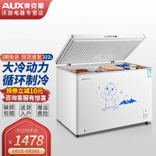 奥克斯（AUX） 一级节能小冰柜家用迷你冷冻柜小型保鲜冷冻转换两用顶开冷柜商用卧室大容量省电调温冰箱 奥克斯322L单门单温冷柜 一级能效
