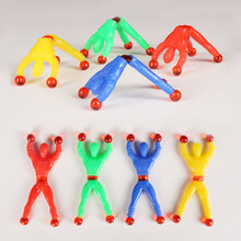 爬墙小人玩具粘墙粘手掌解压蜘蛛侠超人解压神器女生的网红小玩具 10个装爬墙蜘蛛人 均码