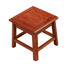 攀森红木家具非洲花梨（学名：刺猬紫檀）实木小凳子客厅茶几小方凳矮凳宝宝小板凳家用成人穿鞋凳饭桌高方凳 常规色高28cm