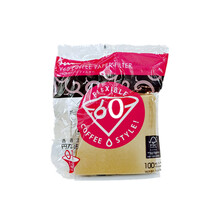 蛋糕滤纸 日本HARIO哈里欧咖啡滤纸手冲滤纸原木漂白01 02扇形蛋糕滤纸 原木100张01号