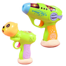 1-2-3岁小孩迷你投影电动枪声光男孩枪儿童警察宝宝玩具枪 组合8(2把) 送电池