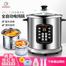 永兴 DYG-50AFW-100电炖锅煲304不锈钢全自动电汤锅陶瓷炖盅大容量智能家用商用熬粥锅 40AFK（10L钢胆+4L炖盅）适合8-9人