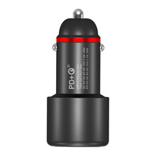 卡美熙 车载充电器车充快充闪充点烟器一拖二通用QC3.0快充双USB接口车上36W功率转换器转换插头 黑色