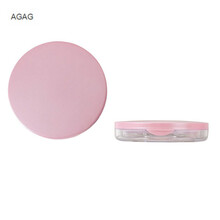 散粉盒子空盒有镜力网分装盒带粉扑蜜粉盘便携需手工自制薄 植绒粉扑 2片