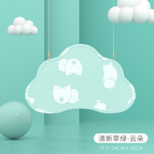 巴比象婴儿枕巾夏季新生儿枕头纯棉透气吸汗宝宝防吐奶平枕巾云片枕垫 清新草绿~ 凉感夏季 云片枕（0高度 超透气）