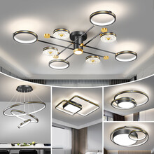 VVS美学灯 网红款智能led客厅灯现代简约灯具套餐新款北欧吸顶灯卧室灯餐厅全屋灯饰组合 三室两厅套餐无极调光遥控+包安装到手价 2788