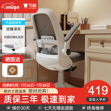 习格（XIGE）家用电脑椅学生学习写字书房座椅子简约办公椅转椅职员会议椅人体工学 x9s优雅深灰(升级腰靠+乳胶坐垫)