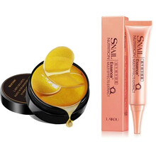 BLUETHIN黄金贵妇眼膜贴 补水保湿改善眼袋黑眼圈提拉紧致学生男女 黄金眼膜贴+蜗牛精华眼霜