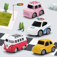 恩贝家族儿童合金回力仿真玩具汽车模型套装警车公交车消防车金属小汽车玩具车宝宝早教学步玩具生日礼物