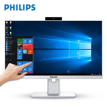 飞利浦触摸一体机电脑10代i7高配 超薄24寸办公家用台式全套游戏型升降旋转27英寸联想华硕i5戴尔 24英寸触摸屏旋转升降【典雅白色】 PS/CAD制图i5 10400+8G+480G