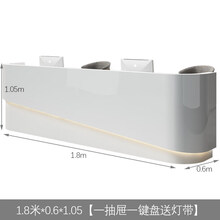 姬悠 前台接待台白色烤漆前台公司弧形吧台美容院收银台早教幼儿园 长1.8米*0.6*1.05【一抽屉一键盘】