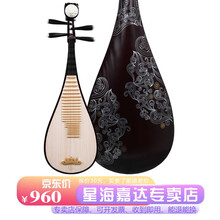 星海儿童琵琶乐器 硬老红木材质学生专业初学考级素面琵琶民族乐器 897EXY金灿祥云