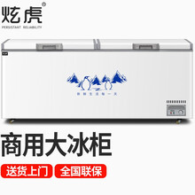炫虎冷柜冰柜商用大容量卧式全冷冻 家用商用冰柜 冷柜雪柜铜管单温双温 双温一半冷藏一半冷冻147*高85*宽65