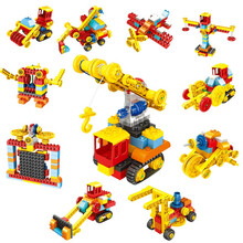 倍奇 齿轮机械积木 steam教玩具  儿童男女孩科学小制作 大颗粒拼装  生日礼物3岁+ 基础版148颗粒