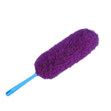 鸡毛掸子家用除尘掸子不掉毛伸缩加厚灰尘掸家务清洁车用扫灰神器 紫色除尘掸