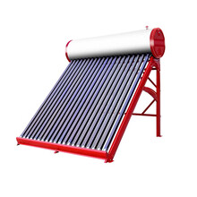 新型太阳能热水器 家用全自动农村洗澡光电加热两用一体式不锈钢标努 24/管彩钢+6支+配件包