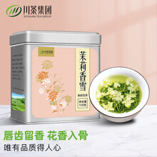 天府龙芽茉莉香雪花茶女 2021新花新茶特级浓香型茉莉花茶茶叶 四川花茶犍为盖碗茶散罐装100g