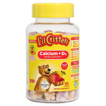 小熊糖L’ilCritters丽贵儿童复合维生素C补钙补锌搭配VD鱼油DHA软糖 美国进口 钙+VD软糖 60粒 2岁以上