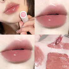 【第二件 10】水光镜面唇釉~小黑兔唇釉荔枝气泡唇哩清透唇蜜零妆感纯欲自然显白口红成膜后烟雾唇釉 4#裸粉