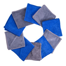 悦卡(YUECAR)洗车毛巾擦车抹布专用洗车毛巾细纤维加厚吸水毛巾30*30cm 10条装 汽车用品