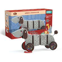 宝宝拉绳牵引拖拉学步萌兔可爱有趣的拉线动物车学步神器早教儿童女孩男孩玩具六一儿童节礼物 狗狗凯利【礼盒】