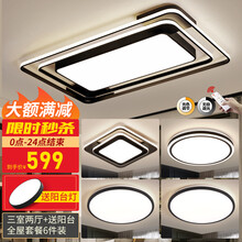 心柏 led 客厅灯 灯具套餐三室两厅卧室吸顶灯后现代简约灯饰 【特价】套餐1_三室两厅+送阳台灯