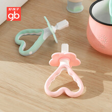 好孩子（goodbaby）宝宝牙刷1岁半婴儿牙刷婴幼儿乳牙口腔清洁手指硅胶儿童2岁 【2岁+】儿童万毛牙刷-【淡绿】+牙杯