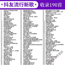 抖音cd碟片精选热门歌曲车载cd碟片抖音快手热门歌曲CD光盘2020流行歌曲大容量mp3碟片 1碟抖音流行-190首