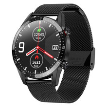 圆屏智能手表蓝牙通话心电图测心率血压防水可支付接电话男女运动计步器多功能手环oppo苹果vivo小米 钢带黑