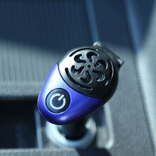 车载熏香器智能电子调温定时香粉香料香片车内去异味静心提神 蓝色