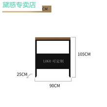 花架隔断办公室隔断柜餐厅隔断花架围栏花架北欧餐厅卡座隔断ins网红装饰护栏创意置物架花架办公休闲区围 A款90长*25宽*105高 台面默认原木色